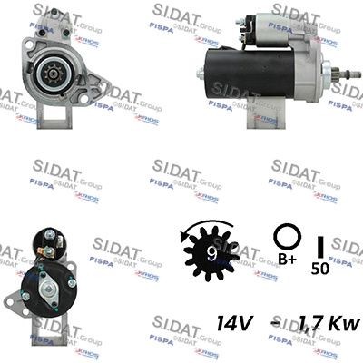 SIDAT S12BH0437A2 Starter motor 068-911-024K