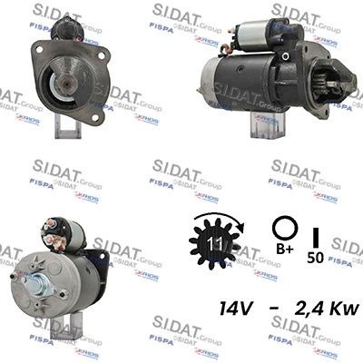 SIDAT S12BH0464A2 Starter motor 1712 921 T