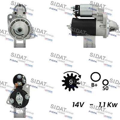 SIDAT S12BH0529A2 Starter motor M 000 T 86781