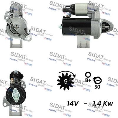 SIDAT S12BH0599 Starter motor 07C 911 023 G
