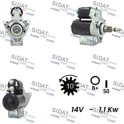 SIDAT S12BH0625A2 Starter motor S27008