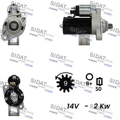 SIDAT S12BH0626A2 Starter motor 1HS911023C