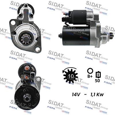 SIDAT S12BH0630A2 Starter motor 02A.911.023LV