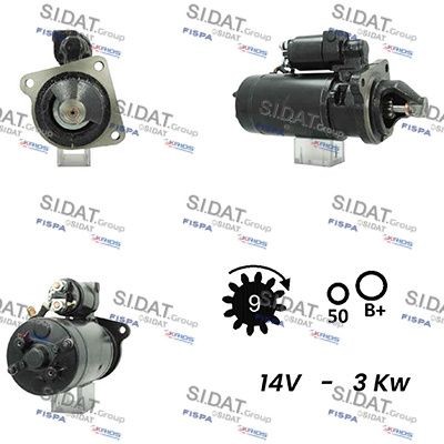 SIDAT S12BH0660A2 Starter motor 471-9666