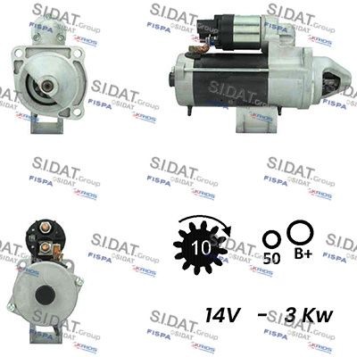 SIDAT S12BH0663A2 Starter motor 3691 576 M91