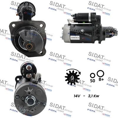 SIDAT S12BH0669A2 Starter motor 114800A1