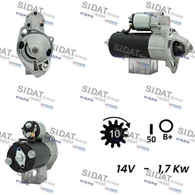 SIDAT S12BH0674A2 Starter motor 003-151-79-01