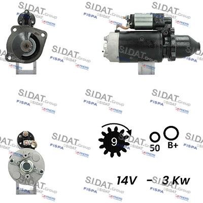 SIDAT S12BH0736A2 Starter motor 859252