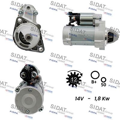 SIDAT S12DE0049A2 Starter motor A006 151 45 01