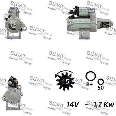 SIDAT S12DE0359A2 Starter motor 645 906 0800