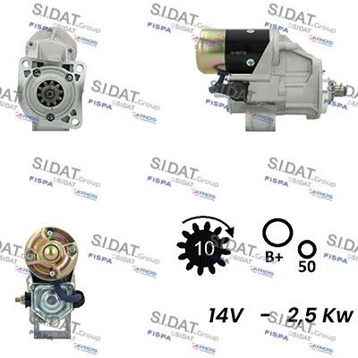 SIDAT S12DE0377A2 Starter motor 2873K409