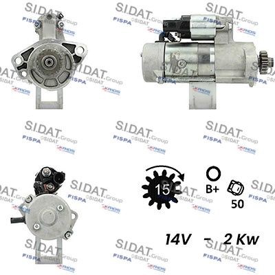 SIDAT S12DE0449A2 Starter motor 958-604-109X