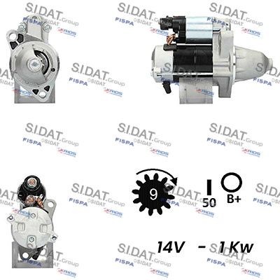 SIDAT S12DE0520A2 Starter motor 31200-P3F- J01