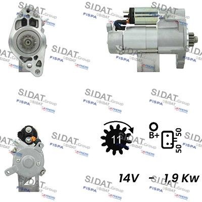 SIDAT S12DE0651A2 Starter motor LR0-80305