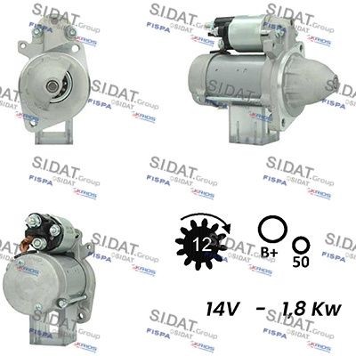 SIDAT S12DE0678 Starter motor A006151460180