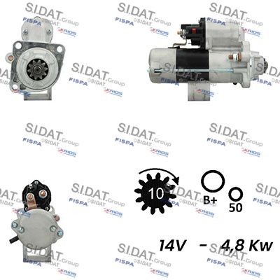 SIDAT S12DE0708A2 Starter motor RE548694