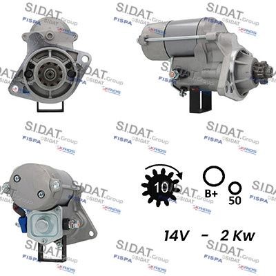 SIDAT S12DE0711A2 Starter motor 655293