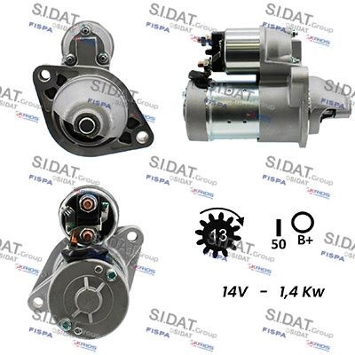 SIDAT S12HT0037A2 Starter motor 8.98014.743.0