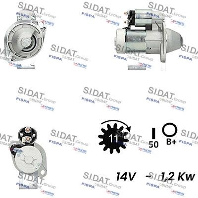 SIDAT S12HT0080A2 Starter motor 129608-77010