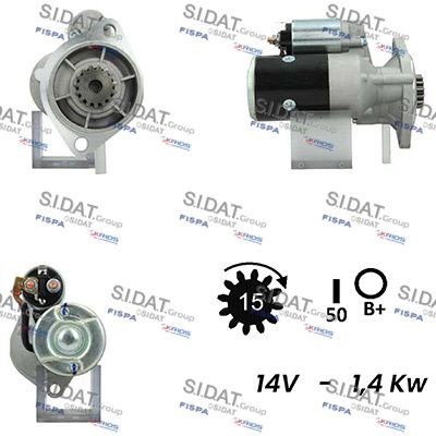 SIDAT S12HT0312A2 Starter motor 129573-77010