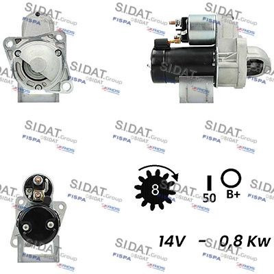 SIDAT S12HY0434A2 Starter motor KB30318400A