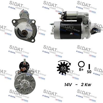 SIDAT S12LU0194A2 Starter motor 2873A012