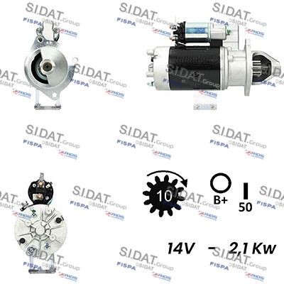 SIDAT S12LU0495A2 Starter motor 2873 A 105