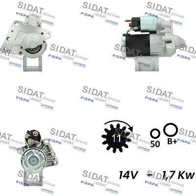 SIDAT S12MH0014A2 Starter motor M0T22473