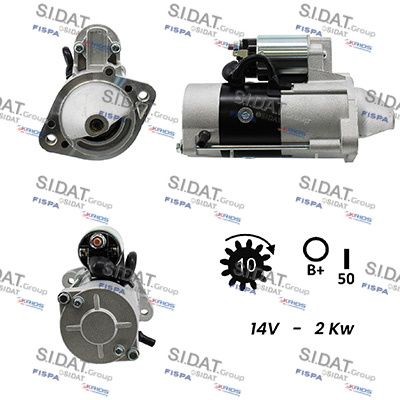 SIDAT S12MH0024A2 Starter motor MD315547