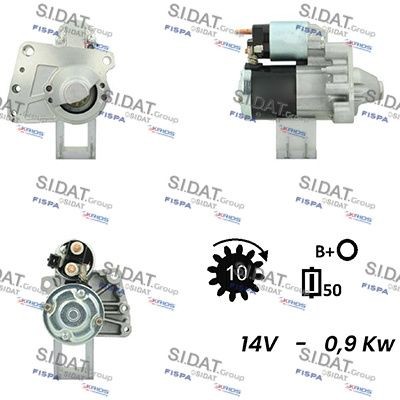 SIDAT S12MH0076 Starter motor 75 52 1 05