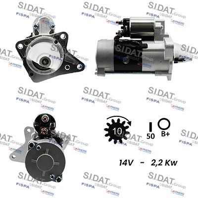 SIDAT S12MH0163A2 Starter motor M 002 T 87271 ZT