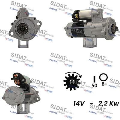 SIDAT S12MH0313A2 Starter motor 897204-713-0
