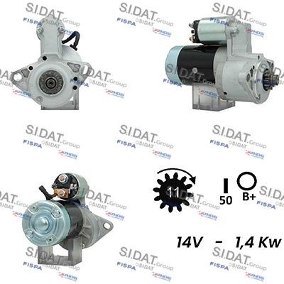 SIDAT S12MH0498A2 Starter motor 18508-6560
