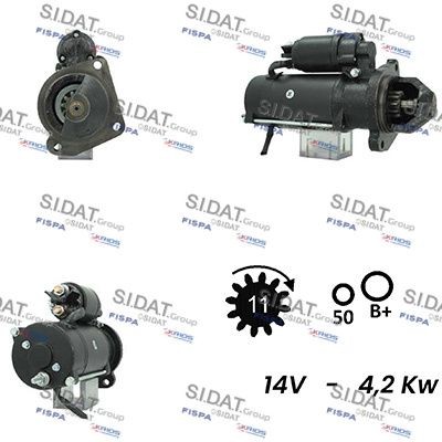 SIDAT S12ML0299A2 Starter motor 320-09035