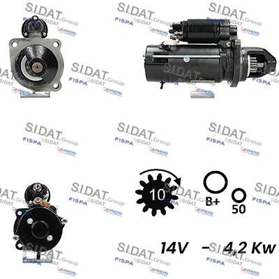 SIDAT S12ML0488 Starter motor RE509856