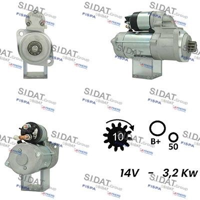SIDAT S12ML0709 Starter motor RE505746
