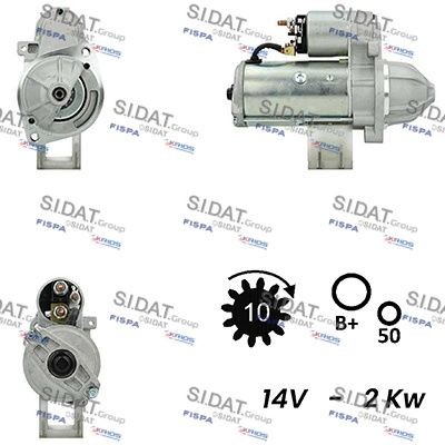 SIDAT S12VA0010 Starter motor S27376