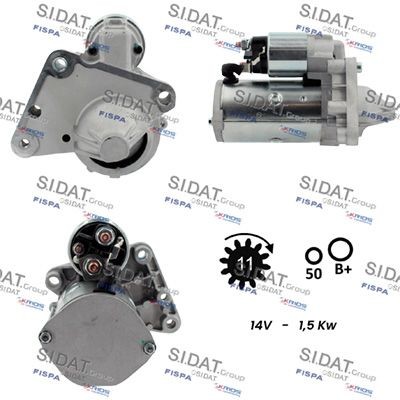 SIDAT S12VA0014A2 Starter motor 9801667780