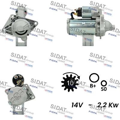 SIDAT S12VA0021 Starter motor M1T80681AM