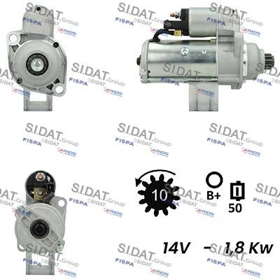 SIDAT S12VA0027A2 Starter motor 1012221