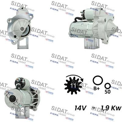 SIDAT S12VA0035A2 Starter motor 96 555 076 80
