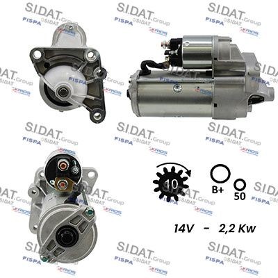 SIDAT S12VA0052A2 Starter motor 8200 130 624