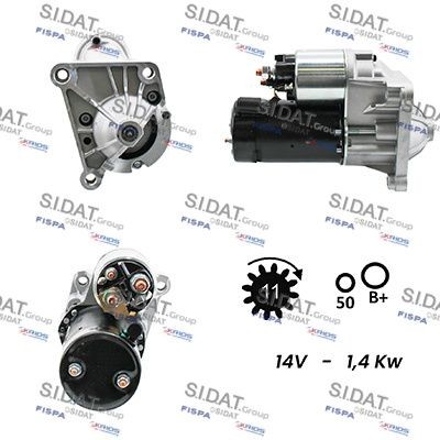 SIDAT S12VA0077A2 Starter motor 77 00 113 208