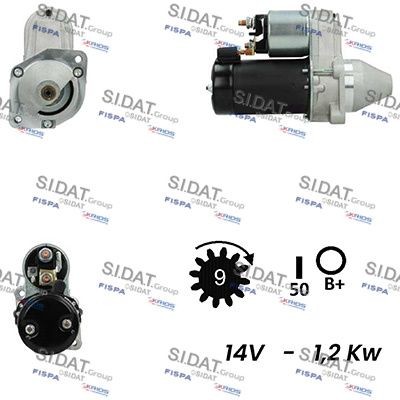 SIDAT S12VA0236A2 Starter motor 12 41 1 350 246