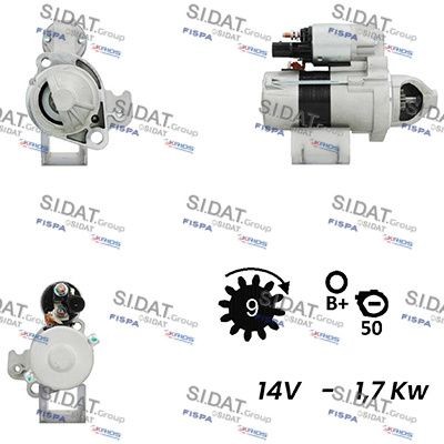 SIDAT S12VA0253A2 Starter motor 077 911 023 C