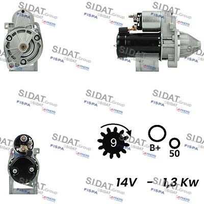 SIDAT S12VA0272A2 Starter motor S26069