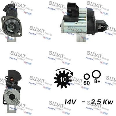 SIDAT S12VA0703A2 Starter motor RE501693