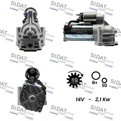 SIDAT S12VS0032A2 Starter motor 1214371