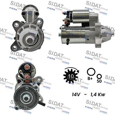 SIDAT S12VS0054A2 Starter motor 2T14-11000-AA