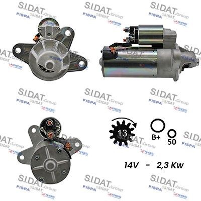 SIDAT S12VS0121A2 Starter motor 1 008 823